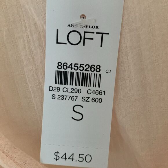 2 LOFT Rose Frilled Ruffled Pink Sleeveless Blouse Small S Top Lot Set NWT - Picture 11 of 12